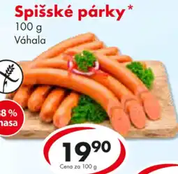 CBA Spišské párky nabídka