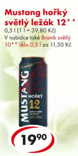 CBA Mustang hořký světlý ležák 12 nabídka
