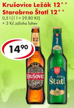 CBA Krušovice Ležák 12* Starobrno Štatl 12 nabídka