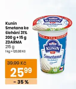 TEMPO Kunín Smetana ke šlehání 31% nabídka