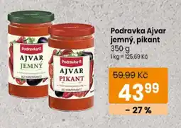 TEMPO Podravka Ajvar jemný, pikant nabídka
