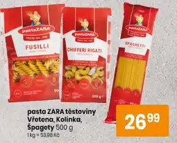 TEMPO Pasta ZARA těstoviny Vřetena, Kolínka, Špagety nabídka