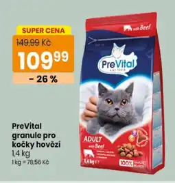TEMPO PreVital granule pro kočky hovězí nabídka