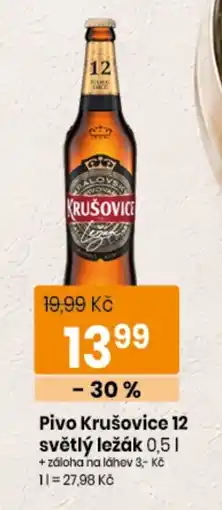 TEMPO Pivo Krušovice 12 světlý ležák nabídka