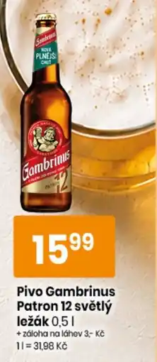 TEMPO Pivo Gambrinus Patron 12 světlý ležák nabídka