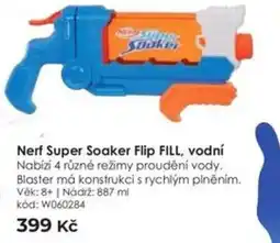 Wiky Nerf Super Soaker Flip FILL, vodní nabídka