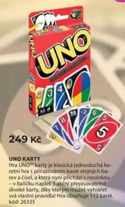 Wiky Uno karty nabídka