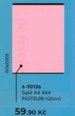 Wiky Sešit A4 444 PASTELINI růžová nabídka