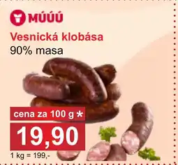 PLUS JIP Vesnická klobása nabídka