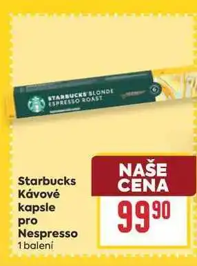 Billa Starbucks Kávové kapsle pro Nespresso 1 balení nabídka