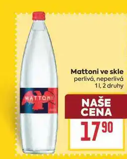 Billa Mattoni ve skle perlivá, neperlivá nabídka