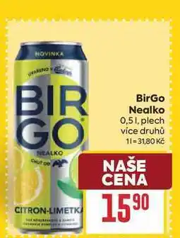 Billa BirGo Nealko 0,51, plech nabídka