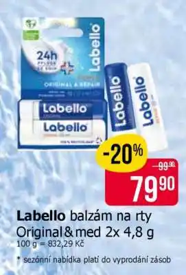Labello balzám na rty Original&med 2x 4,8 g