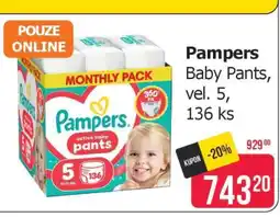 Teta Pampers Baby Pants, vel. 5, 136 ks nabídka