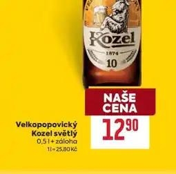 Billa Velkopopovický Kozel světlý nabídka