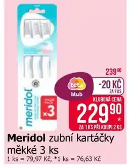Teta Meridol zubní kartáčky měkké 3 ks nabídka
