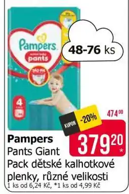 Teta Pampers Pants Giant Pack nabídka