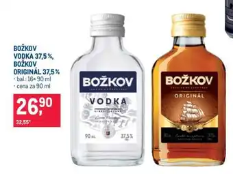Božkov Vodka 37,5 %, Božkov Originál 37,5 %
