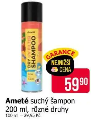 Ameté suchý šampon