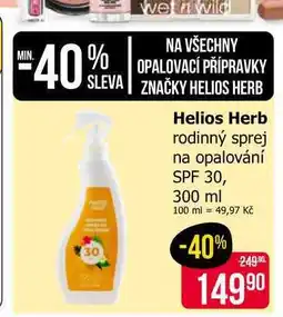 Teta Helios Herb rodinný sprej na opalování SPF 30 nabídka