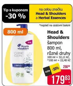 Teta Head & Shoulders šampon 800ml, vybrané druhy nabídka