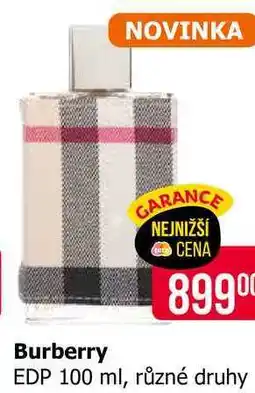 Teta Burberry EDP 100 ml, různé druhy nabídka