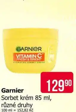 Teta Garnier Sorbet krém 85 ml, různé druhy nabídka