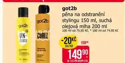 Teta got2b pěna na odstranění stylingu nabídka