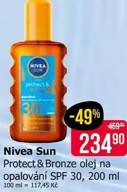 Teta Nivea Sun Protect & Bronze olej na opalování SPF 30 nabídka