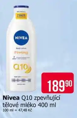 Teta Nivea Q10 zpevňující tělové mléko nabídka