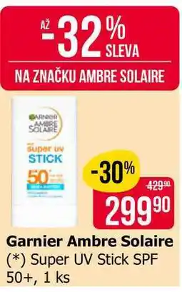 Teta Garnier Ambre Solaire Super UV Stick SPF 50+, 1 ks nabídka