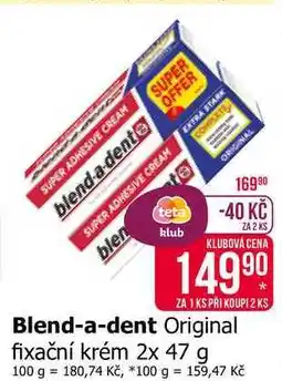 Teta Blend-a-dent Original fixační krém nabídka