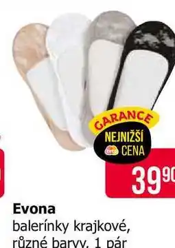 Teta Evona balerínky krajkové, různé barvy, 1 pár nabídka