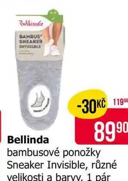 Teta Bellinda bambusové ponožky Sneaker Invisible, různé velikosti a barvy, 1 pár nabídka