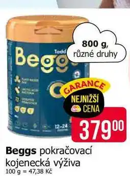 Teta Beggs pokračovací kojenecká výživa nabídka