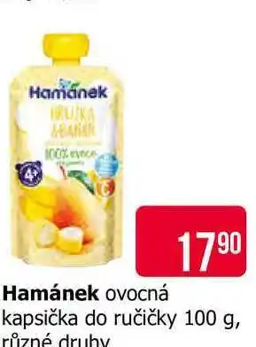 Teta Hamánek ovocná kapsička do ručičky 100 g, různé druhy nabídka