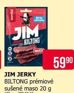 Teta JIM JERKY BILTONG prémiové sušené maso nabídka