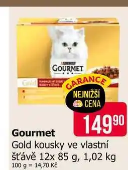 Teta Gourmet Gold kousky ve vlastní šťávě 12x 85 g, 1,02 kg nabídka