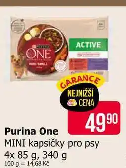 Teta Purina One kapsičky pro psy 4x 85 g, 340 g nabídka