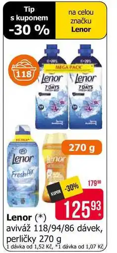 Teta Lenor Unstoppables Vonné Perličky 270g, vybrané druhy nabídka