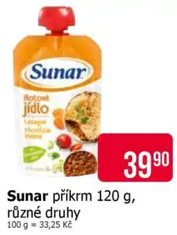 Teta Sunar příkrm 120 g, různé druhy nabídka