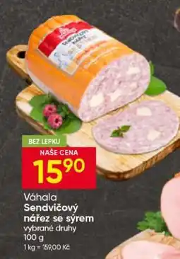 Hruška Váhala Sendvičový nářez se sýrem nabídka