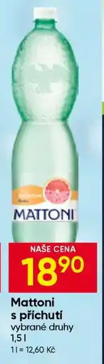 Hruška Mattoni s příchutí nabídka