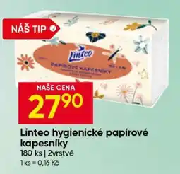 Hruška Linteo hygienické papírové kapesníky nabídka