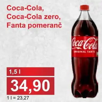 PLUS JIP Coca-Cola, Coca-Cola zero, Fanta pomeranč nabídka