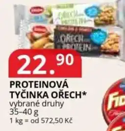 Potraviny CZ Proteinová tyčinka ořech nabídka