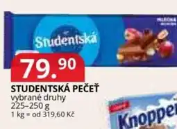 Potraviny CZ Studentská pečeť nabídka