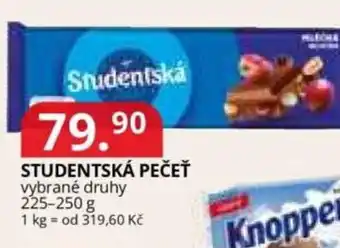 Potraviny CZ Studentská pečeť nabídka