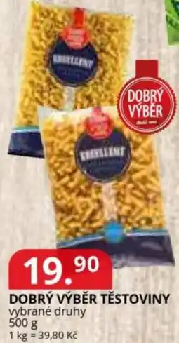 Potraviny CZ Dobrý výběr těstoviny nabídka