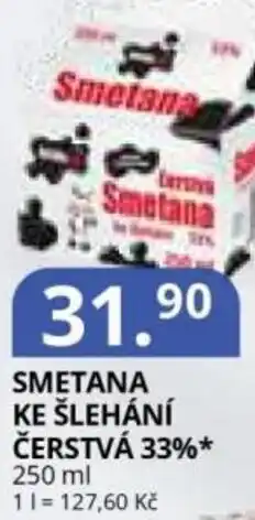Potraviny CZ Smetana ke šlehání čerstvá 33% nabídka